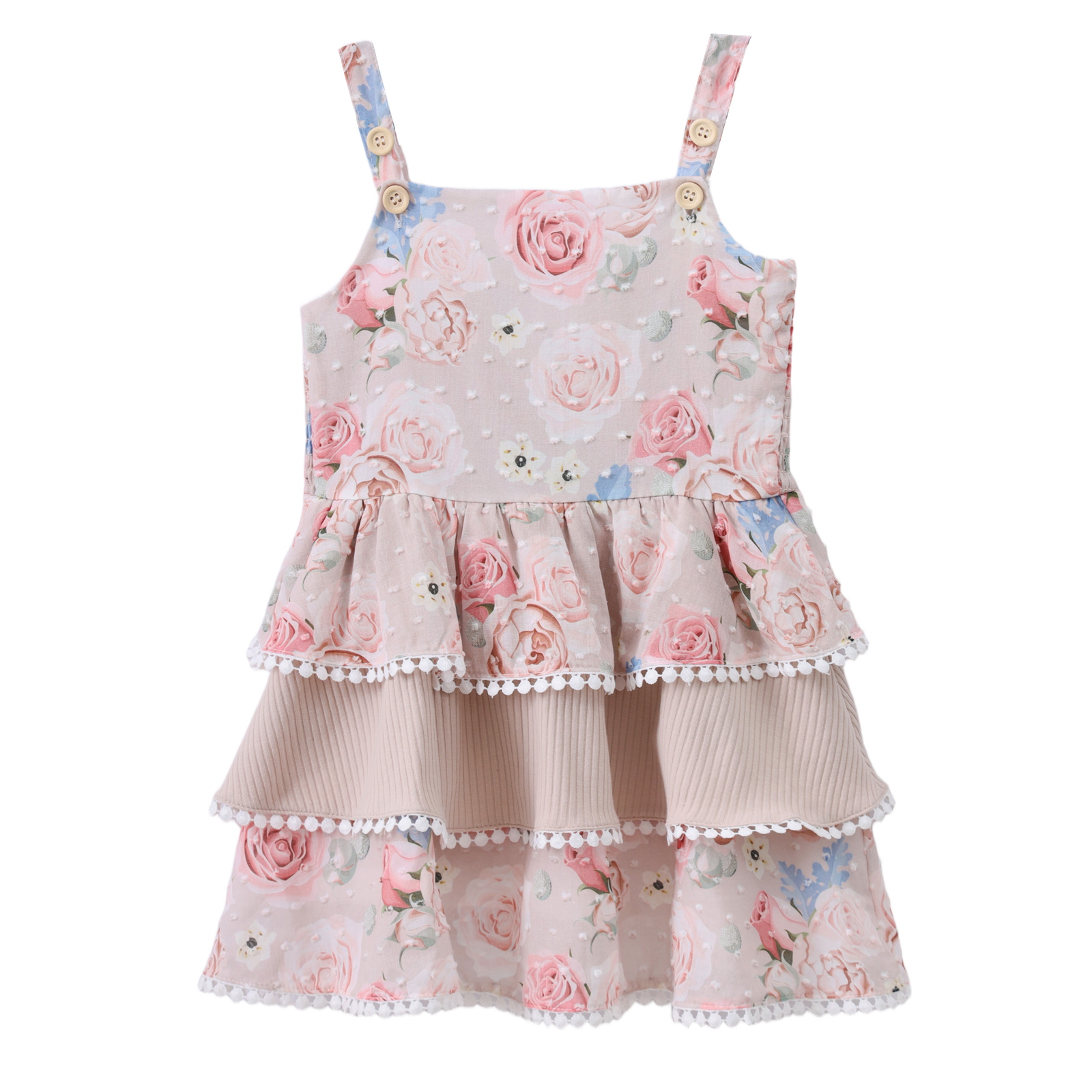 Naomi Layered Dress - Floral-Clothing-Cracked Soda