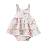 Naomi Bodysuit Layered Dress - Floral