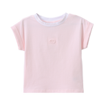 Emma Detailed Neck Tee - Pink
