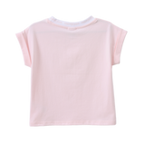 Emma Detailed Neck Tee - Pink