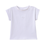 Emma Detailed Neck Tee - White