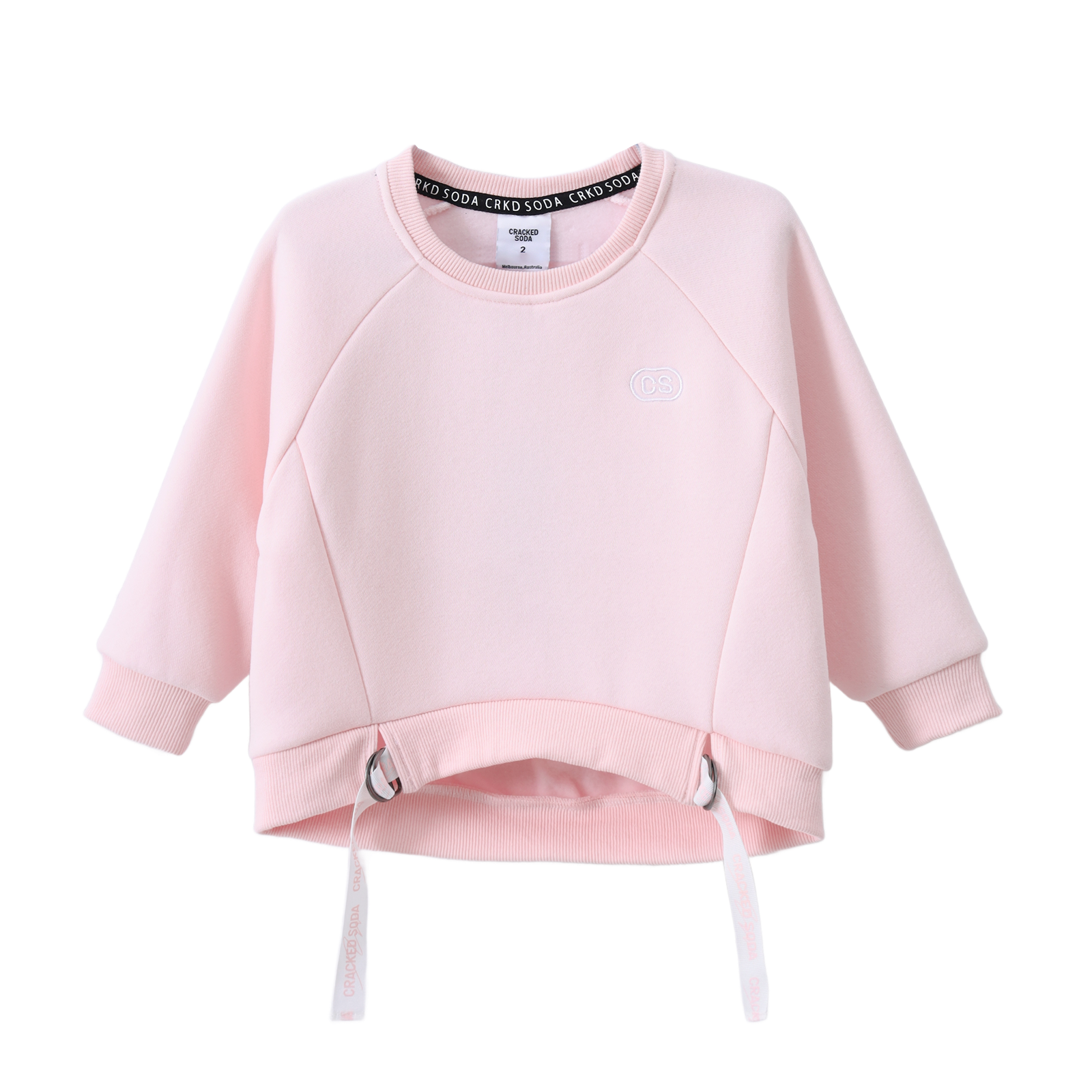 Emma Detailed Strap Crew - Pink-Clothing-Cracked Soda