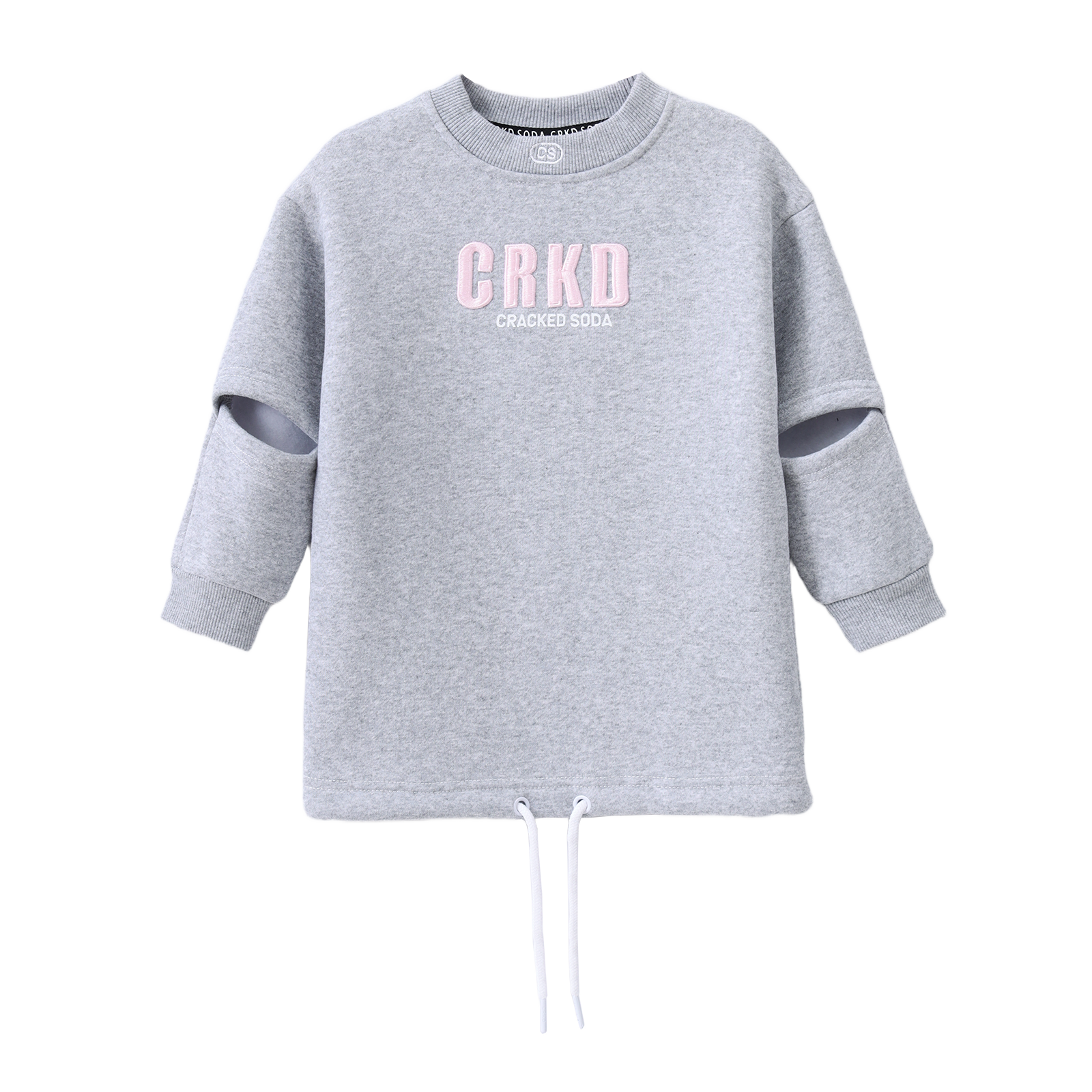 Emma Essential Crew Dress - Grey-Clothing-Cracked Soda