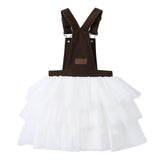 Victoria Pinafore - Mocha/White