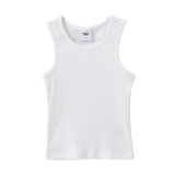 CS Essential Ribbed Tank - White