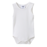 CS Essential Ribbed Bodysuit - White