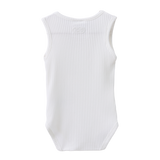 CS Essential Ribbed Bodysuit - White