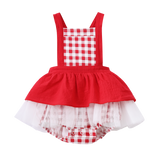 Poppy Check Overall Dress