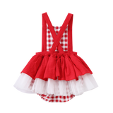 Poppy Check Overall Dress