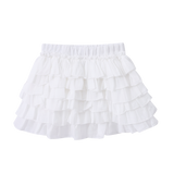 Clover Detailed Layered Skirt - White
