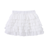 Clover Detailed Layered Skirt - White