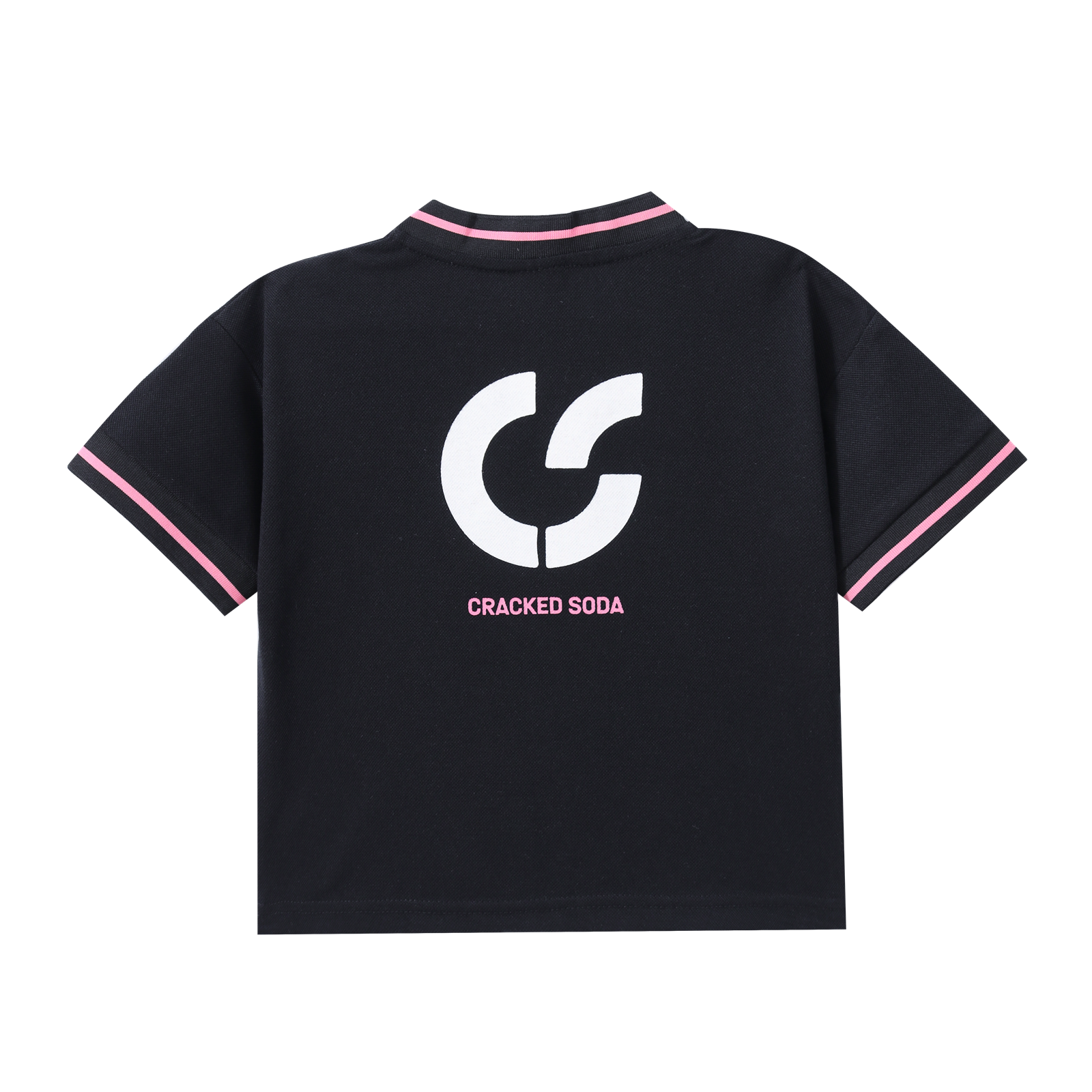 Clover Jersey Detail Tee - Black-Clothing-Cracked Soda