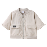 Ebony CS Detailed Zip Jacket - Sand-Clothing-Cracked Soda