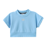 Ava French Terry Tee - Blue-Clothing-Cracked Soda