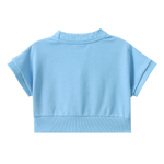 Ava French Terry Tee - Blue-Clothing-Cracked Soda
