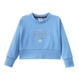 Ava French Terry Crew - Blue-Clothing-Cracked Soda