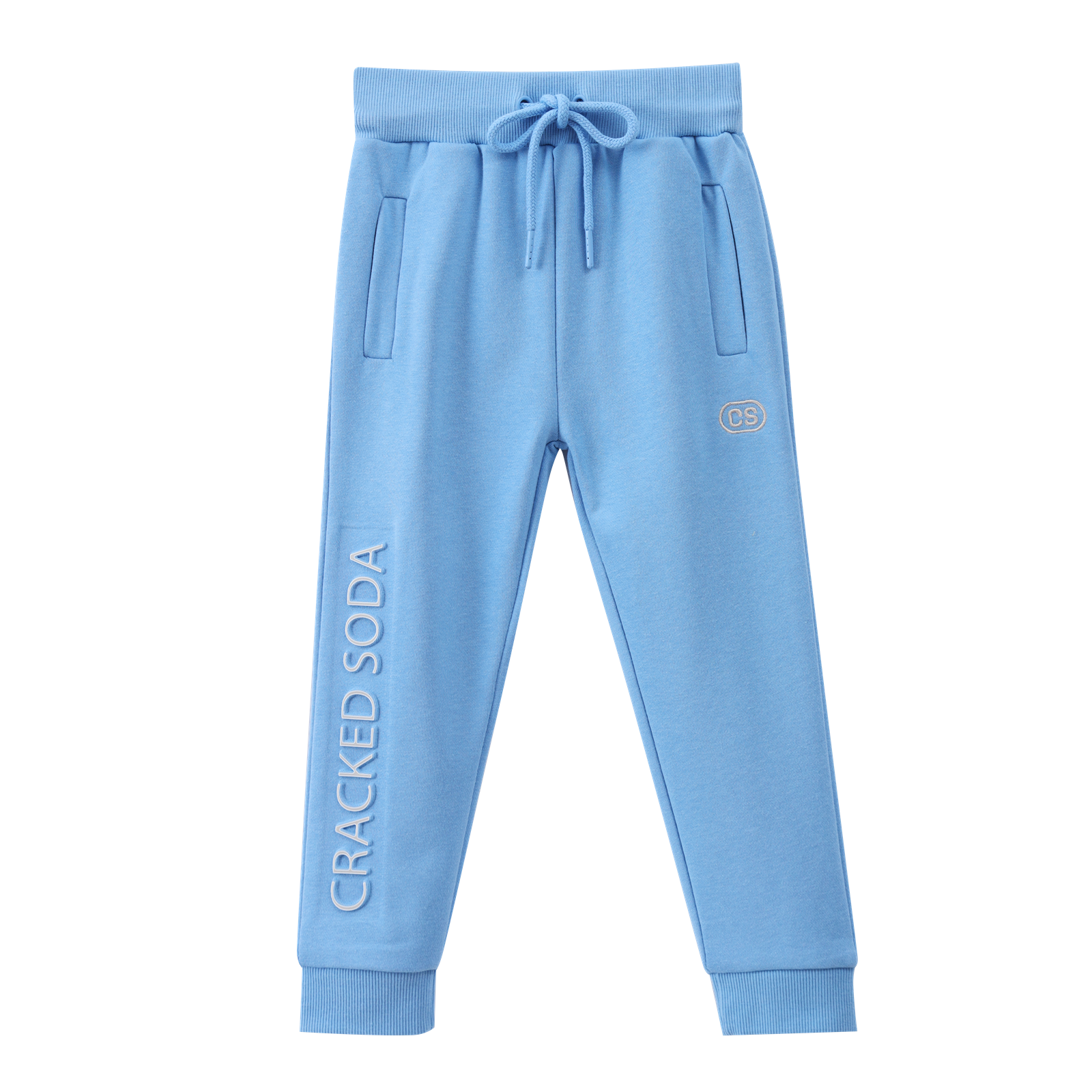 Ava French Terry Trackpants - Blue-Clothing-Cracked Soda