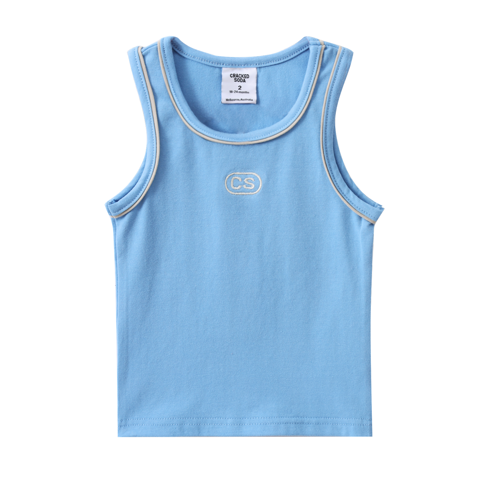 Ava Detailed Tank - Blue-Clothing-Cracked Soda