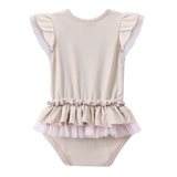 Ava Tulle Frill Bodysuit - Sand-Clothing-Cracked Soda