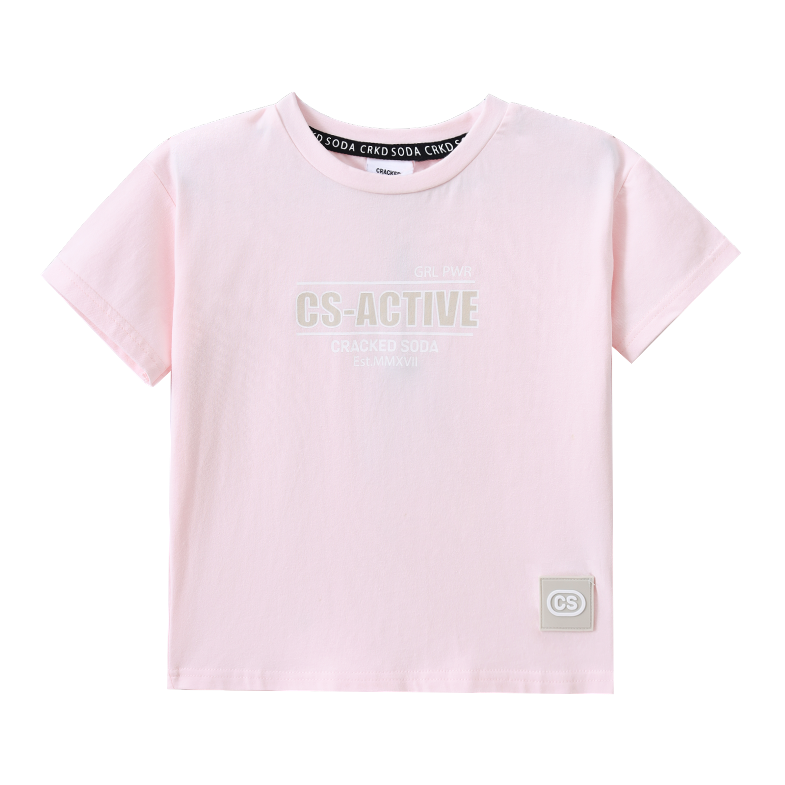 Ava CS Tee - Pink-Clothing-Cracked Soda