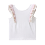 Ava Frill Detail Back Top - Cream-Clothing-Cracked Soda