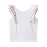 Ava Frill Detail Back Top - Cream-Clothing-Cracked Soda