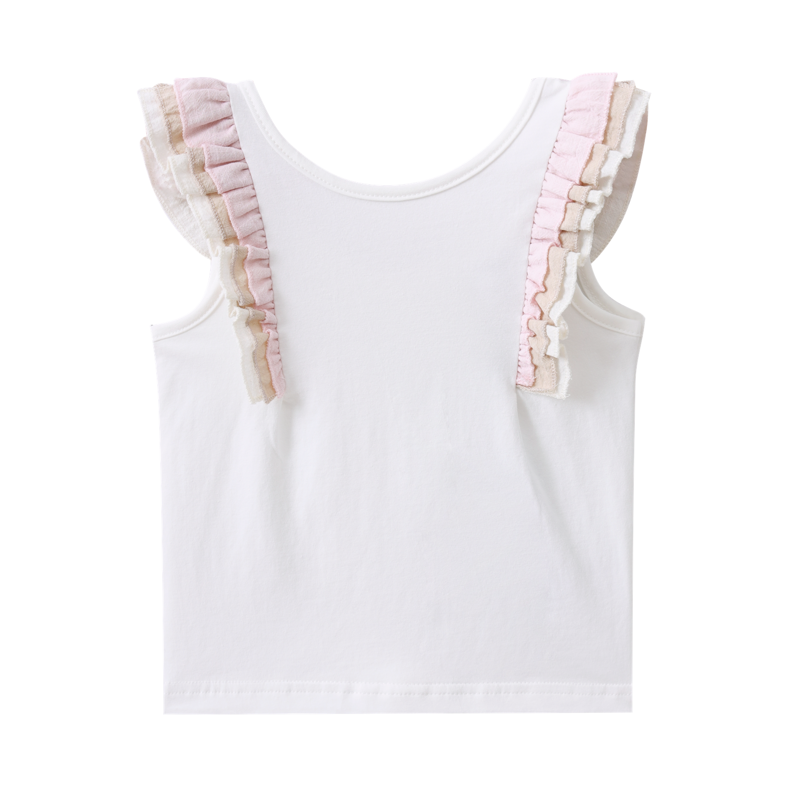 Ava Frill Detail Back Top - Cream-Clothing-Cracked Soda