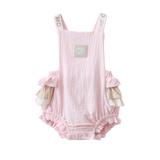 Ava Frill Detail Playsuit - Pink-Clothing-Cracked Soda