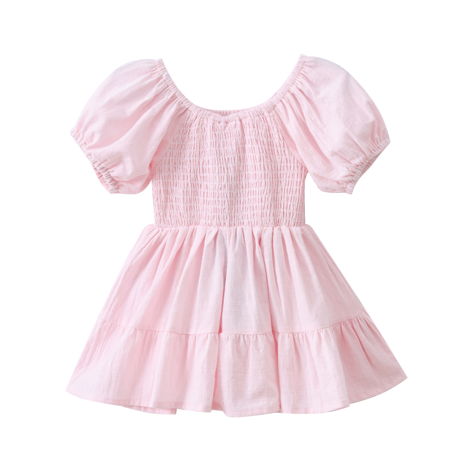 Ava Puff Sleeve Dress - Pink-Clothing-Cracked Soda