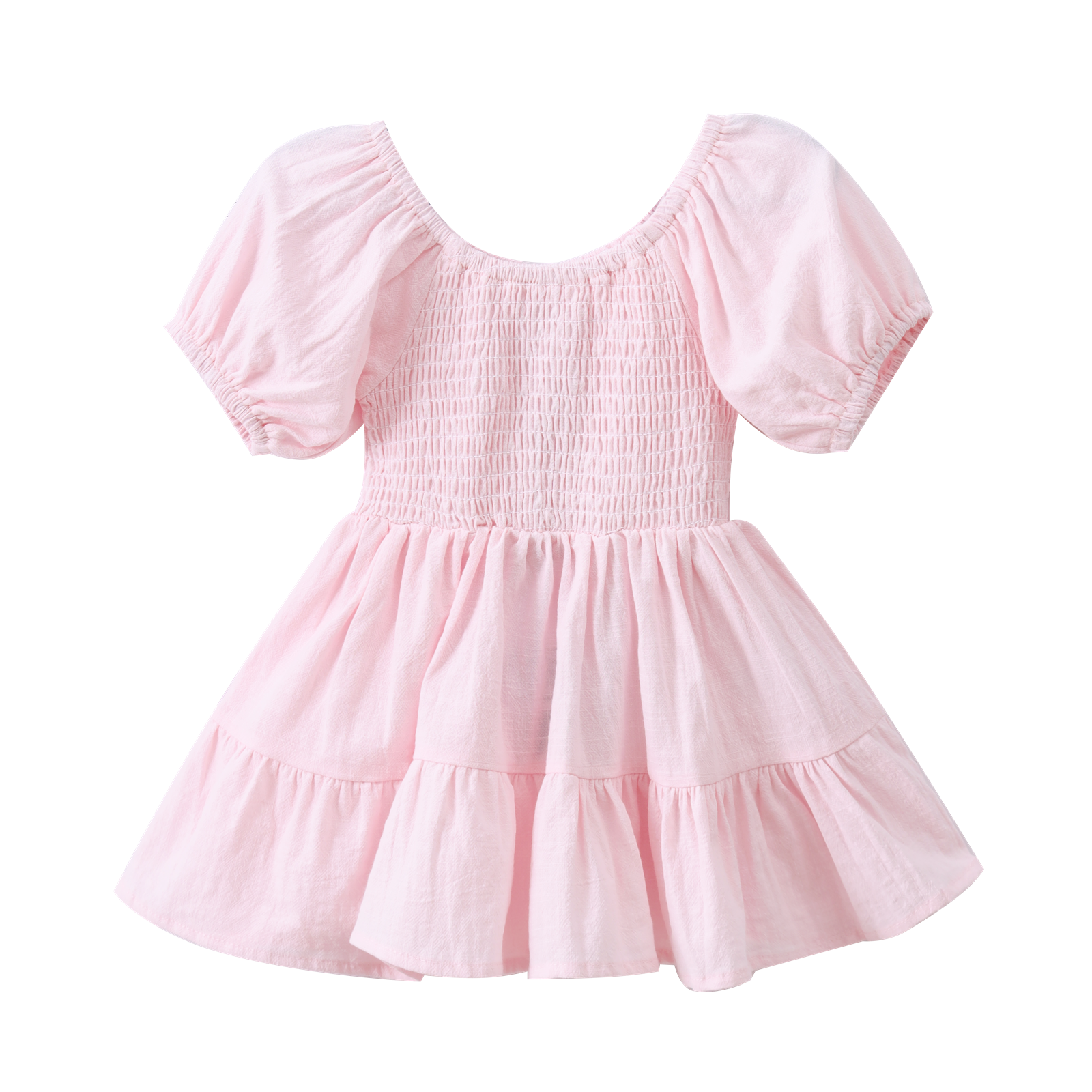 Ava Puff Sleeve Dress - Pink-Clothing-Cracked Soda