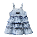 Mia Layer Dress - Denim Blue-Clothing-Cracked Soda