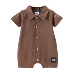 Dash Linen Romper - Mocha-Clothing-Cracked Soda