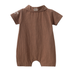 Dash Linen Romper - Mocha-Clothing-Cracked Soda