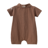 Dash Linen Romper - Mocha-Clothing-Cracked Soda