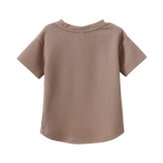 Dash Waffle Scoop Tee - Mocha-Clothing-Cracked Soda
