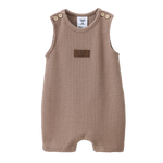 Dash Waffle Romper - Mocha-Clothing-Cracked Soda