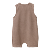 Dash Waffle Romper - Mocha-Clothing-Cracked Soda