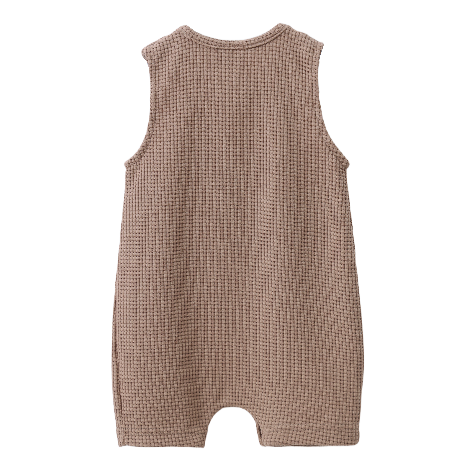 Dash Waffle Romper - Mocha-Clothing-Cracked Soda
