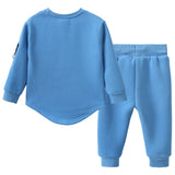 Ezra Crew & Pants Set - Blue-Clothing-Cracked Soda