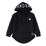 Luca Detailed Hoodie  - Black