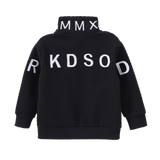 Luca Detailed Neck Zip Crew - Black