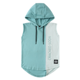 Huck Hooded Tank - Wasabi/Pale Aqua