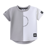 River Detail Sleeve Tee - Cloud/White