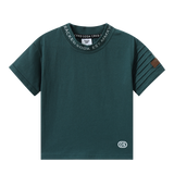 Malachi Detailed Neck Tee - Forest-Clothing-Cracked Soda