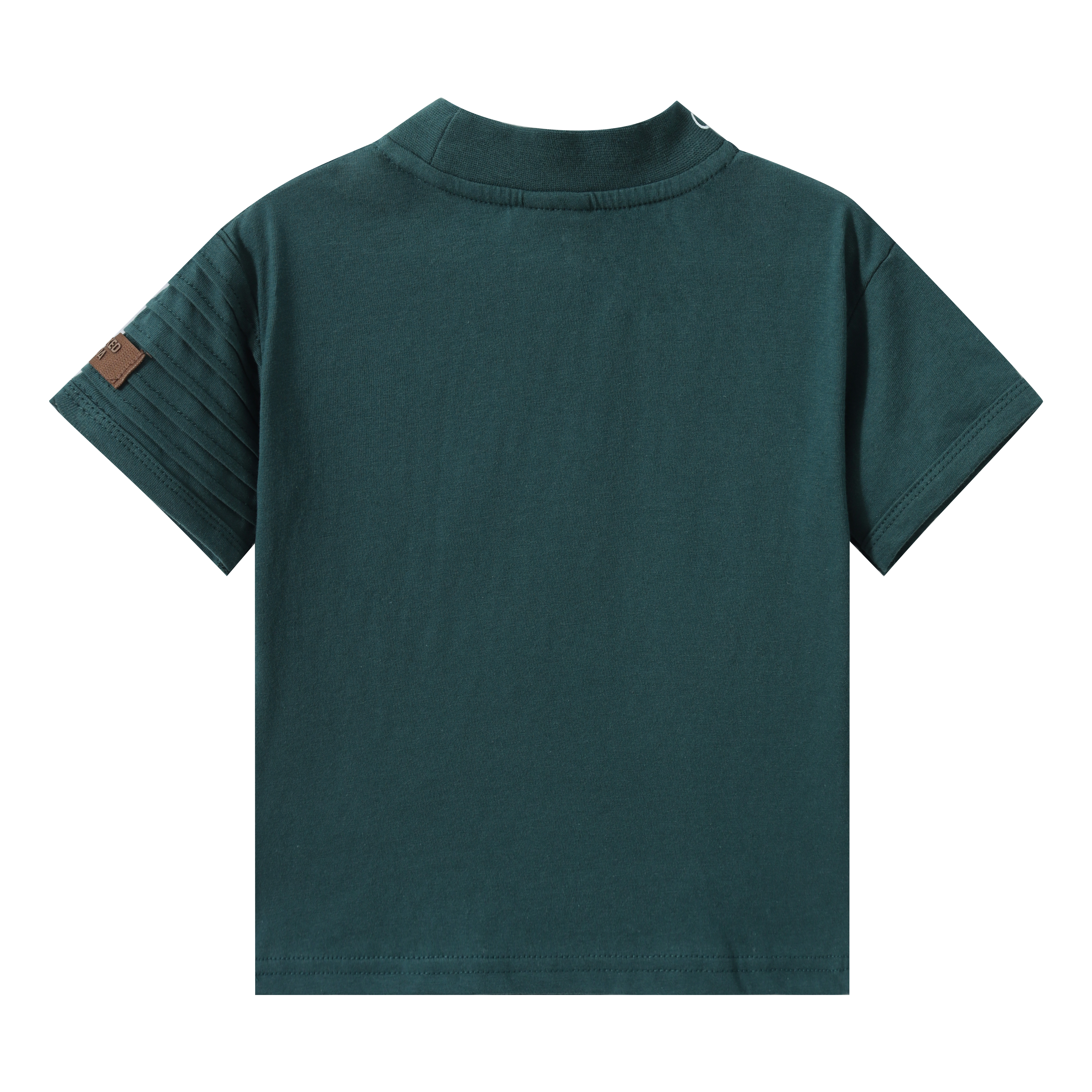 Malachi Detailed Neck Tee - Forest-Clothing-Cracked Soda
