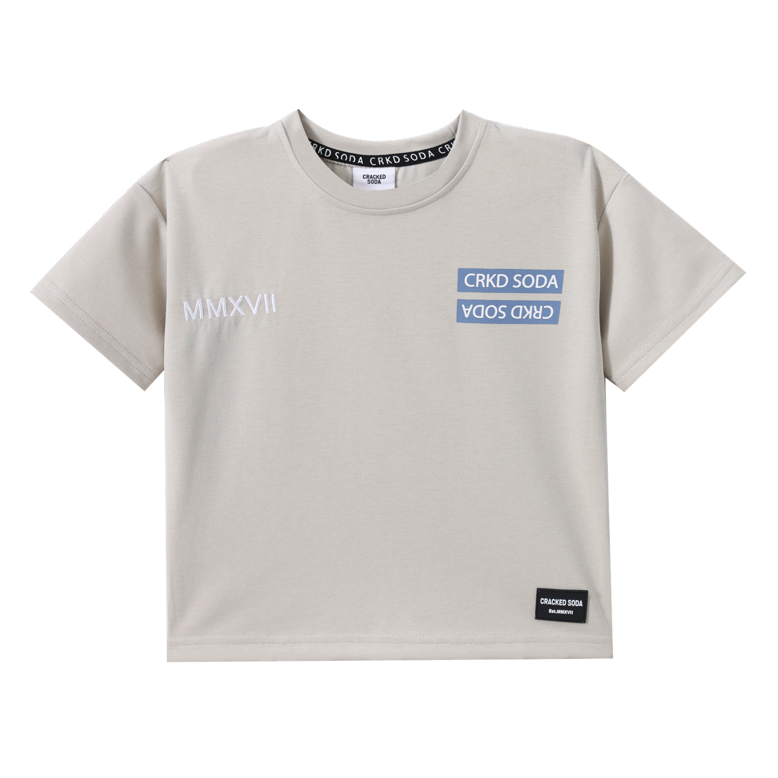 Jameson CRKD Printed Tee - Grey-Clothing-Cracked Soda