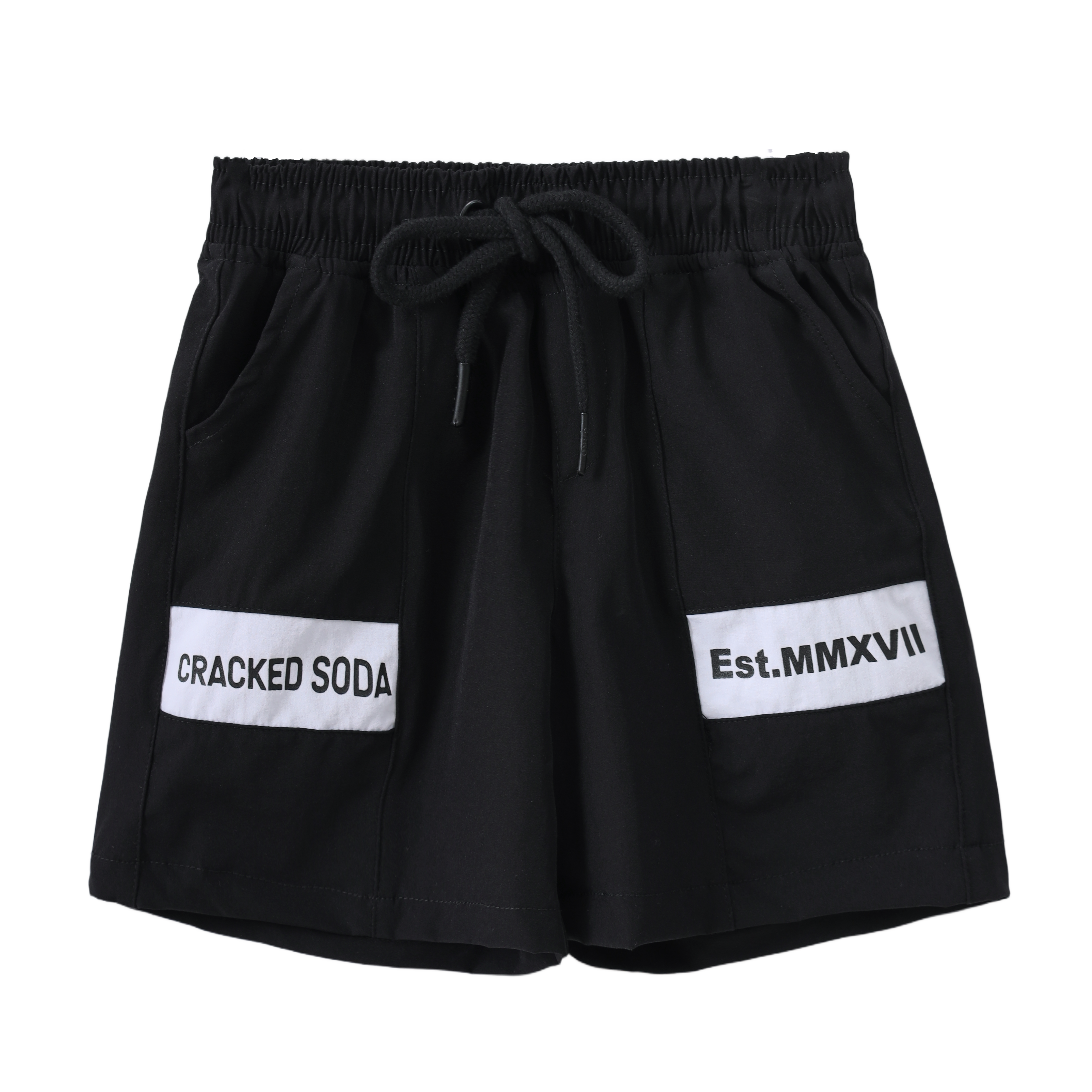 Bodhi Detailed Short - Black-Clothing-Cracked Soda