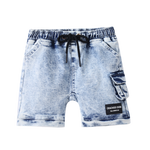 Milo Denim Pocket Shorts - Blue-Clothing-Cracked Soda