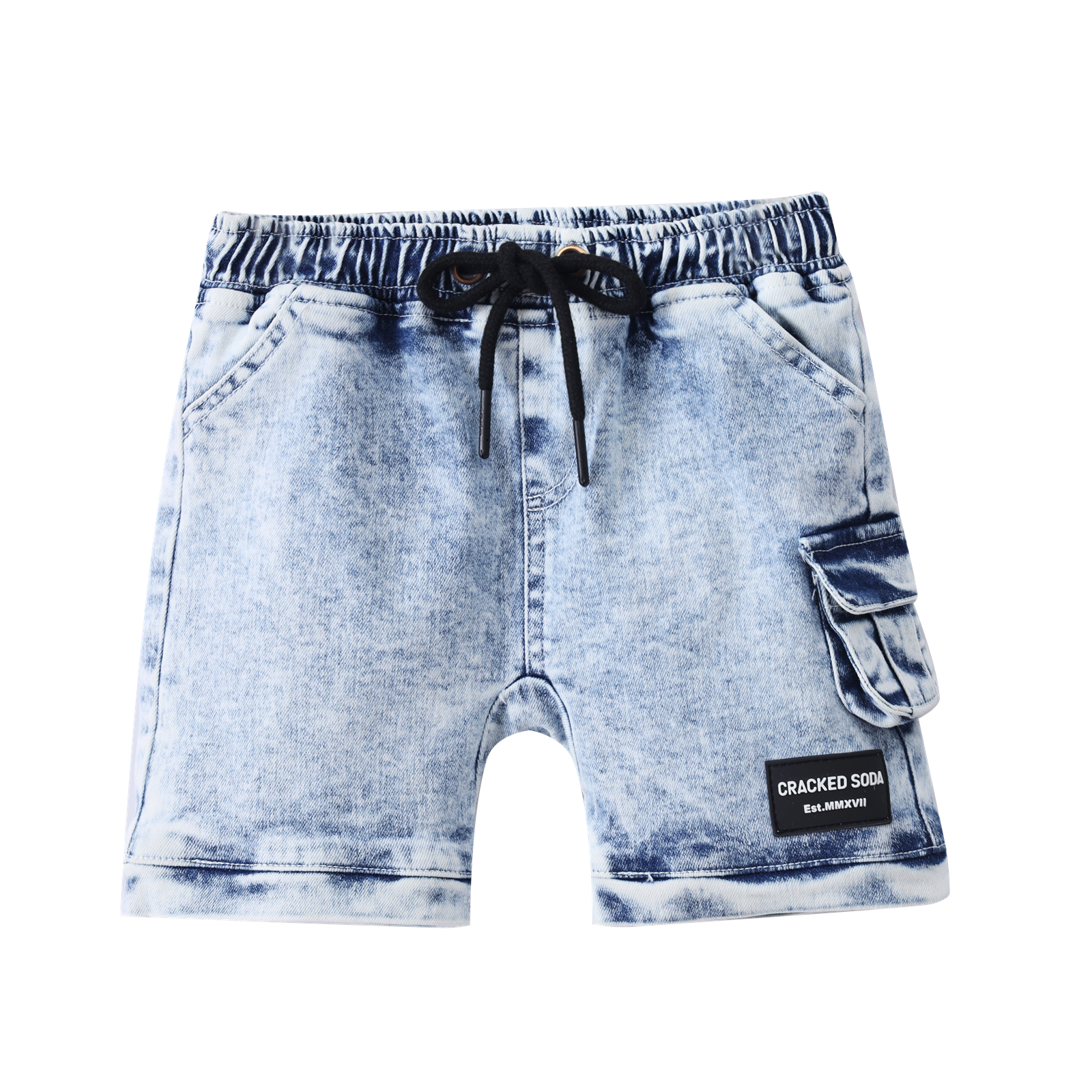 Milo Denim Pocket Shorts - Blue-Clothing-Cracked Soda