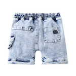 Milo Denim Pocket Shorts - Blue-Clothing-Cracked Soda